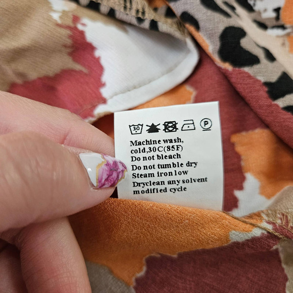 Women's Mixed Print Patterned Button Up Long Sleeve Collared Shirt.‎ Size XL - Picture 5 of 7